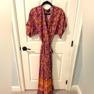 Purple wrap maxi dress from vici bump friendly